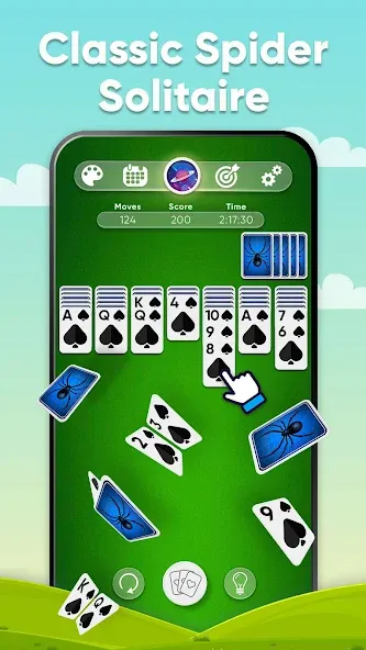 Spider Solitaire (Спайдер Солитер)  [МОД Бесконечные монеты] Screenshot 1