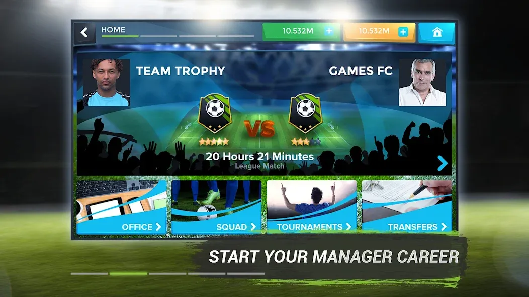 FMU - Football Manager Game (Эфэмуэй)  [МОД Бесконечные монеты] Screenshot 2