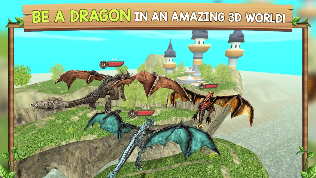 Dragon Sim Online: Be A Dragon  [МОД Бесконечные деньги] Screenshot 1