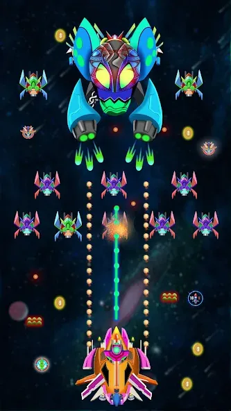 Galaxy Shooting: Alien Attack (Гэлэкси Шутинг)  [МОД Бесконечные монеты] Screenshot 3