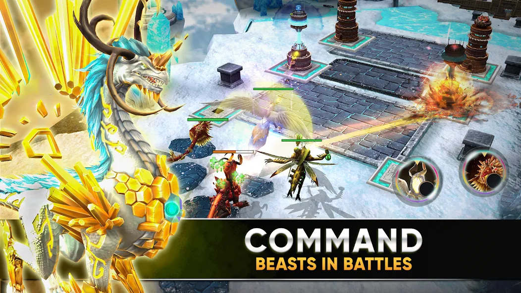 Clash of Beasts: Tower Defense (Клэш оф Бистс)  [МОД Бесконечные монеты] Screenshot 2