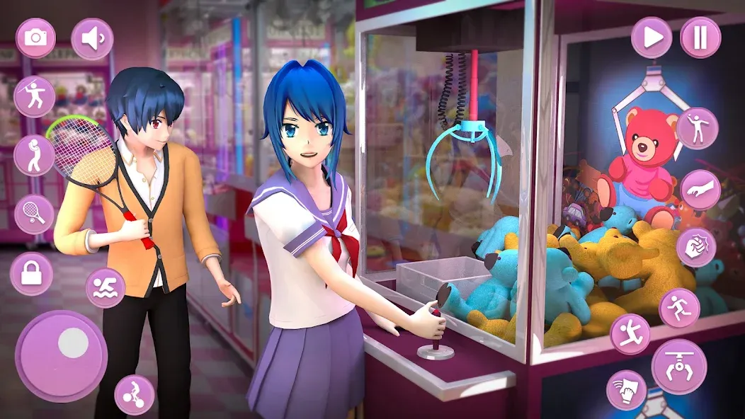 Anime School Girl Simulator 3D  [МОД Menu] Screenshot 4