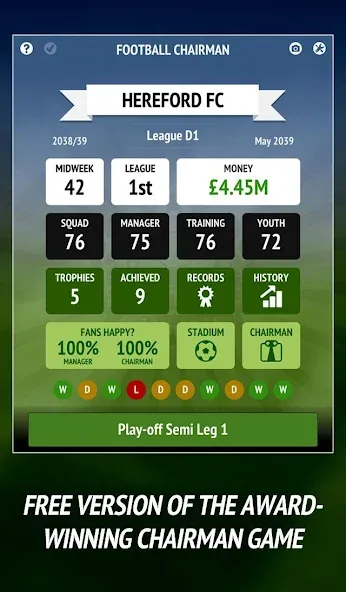 Football Chairman (Soccer) (Футбольный председатель)  [МОД Много монет] Screenshot 1