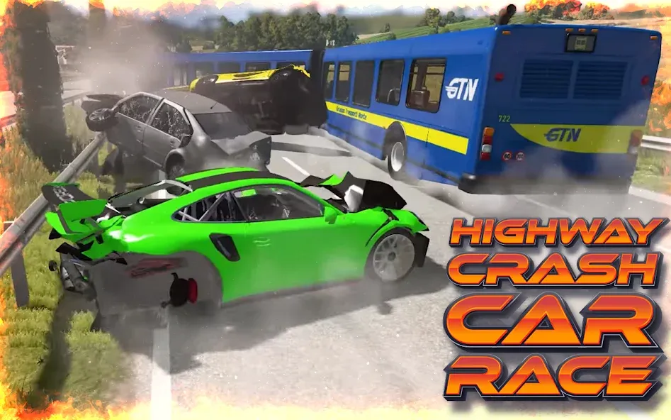 Highway Crash Car Race  [МОД Unlocked] Screenshot 3
