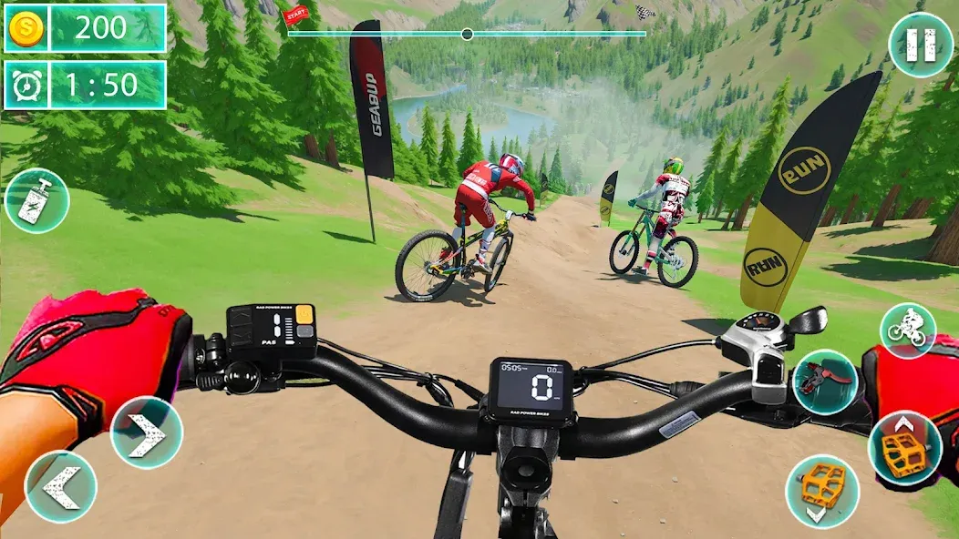 MTB Downhill: BMX Racer  [МОД Unlocked] Screenshot 2