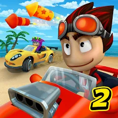 Взлом Beach Buggy Racing 2 (Бич Багги Рейсинг 2)  [МОД Unlimited Money] - стабильная версия apk на Андроид