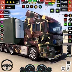 Скачать взлом Army Truck Transport Game 2023  [МОД Menu] - последняя версия apk на Андроид