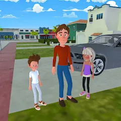 Взлом Super Dad Virtual : Happy Game  [МОД Unlocked] - последняя версия apk на Андроид