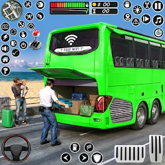 Скачать взломанную Coach Tourist Bus City Driving  [МОД Много денег] - полная версия apk на Андроид