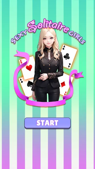 Sexy solitaire girls: ani card (Сэкси солитер девушки)  [МОД Menu] Screenshot 1