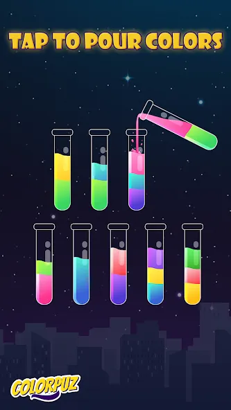 Colorpuz - Water Sort Puzzle (Колорпаз)  [МОД Много монет] Screenshot 1