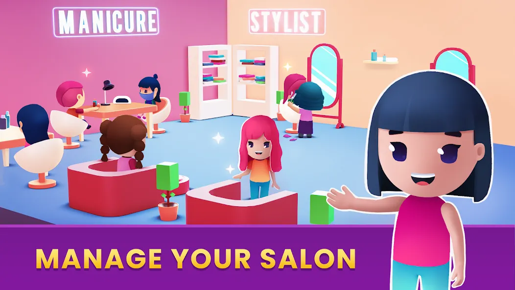 Idle Beauty Salon Tycoon (Айдл Бьюти Салон Тайкун)  [МОД Бесконечные монеты] Screenshot 1