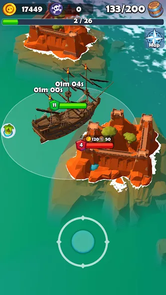 Pirate Raid - Caribbean Battle (Пиратское налетении)  [МОД Много монет] Screenshot 4