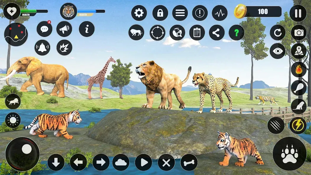 Tiger Simulator Animal Games (Тигровый симулятор  игры с животными)  [МОД Бесконечные деньги] Screenshot 1