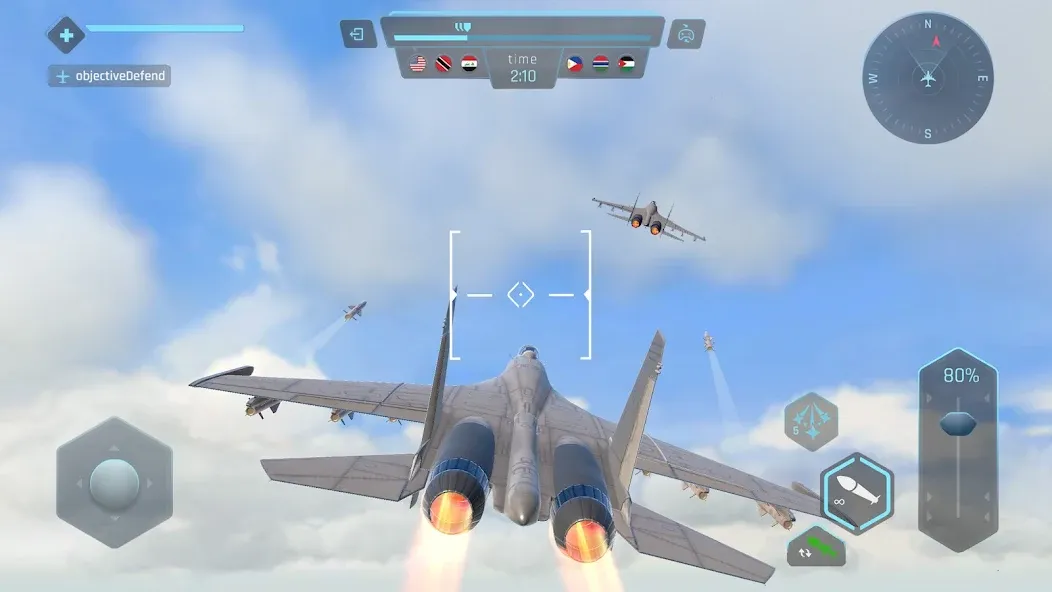 Sky Warriors: Airplane Games (Скай Ворриорс)  [МОД Бесконечные деньги] Screenshot 3