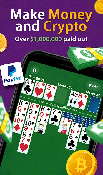 Solitaire - Make Money  [МОД Много монет] Screenshot 4