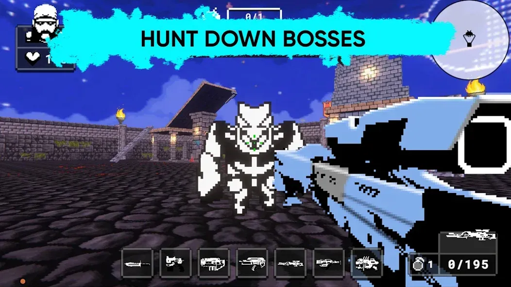 Doomsday pixel shooter 3d (Дум пиксельный шутер 3D)  [МОД Unlocked] Screenshot 2