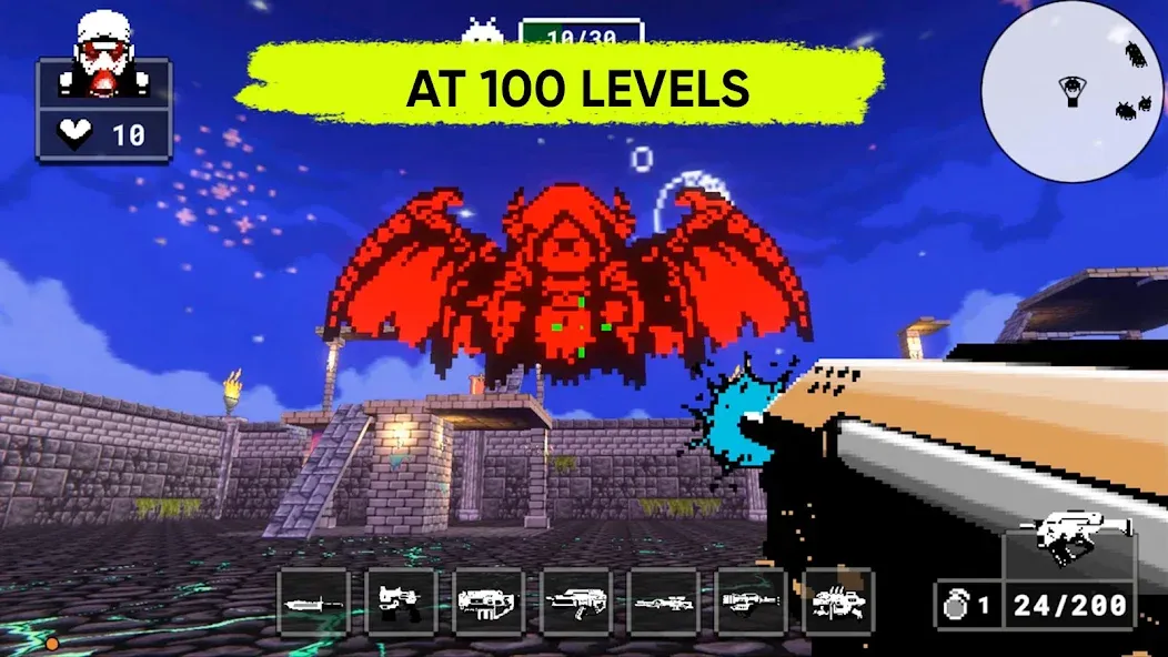 Doomsday pixel shooter 3d (Дум пиксельный шутер 3D)  [МОД Unlocked] Screenshot 3