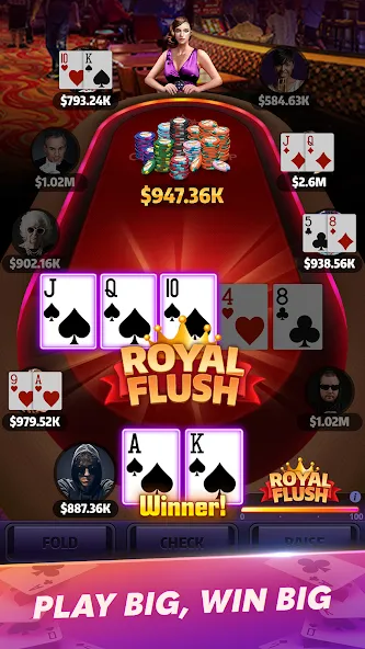 Mega Hit Poker: Texas Holdem (Мега Хит Покер)  [МОД Unlocked] Screenshot 2