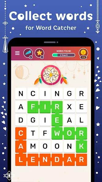 Word Catcher: Word Search  [МОД Бесконечные деньги] Screenshot 4