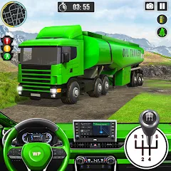 Взломанная Offroad Oil Tanker Truck Games (Оффроуд Игры на машинецистерне для нефти)  [МОД Menu] - стабильная версия apk на Андроид