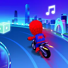 Скачать взломанную Beat Racing:Car&Music game (Бит Кар Гонки игра музыки )  [МОД Menu] - полная версия apk на Андроид