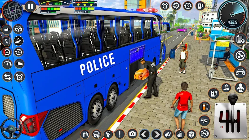 City Bus Simulator Bus Game 3D (Полицейский автобус симулятор)  [МОД Меню] Screenshot 2