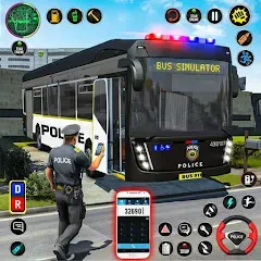 Скачать взломанную City Bus Simulator Bus Game 3D (Полицейский автобус симулятор)  [МОД Меню] - стабильная версия apk на Андроид