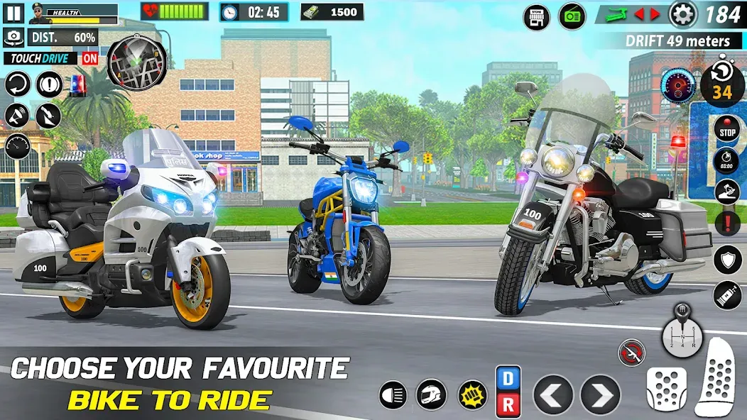 Police Moto Bike Chase Crime (Полицейская мотоциклетная погоня за преступником)  [МОД Mega Pack] Screenshot 2