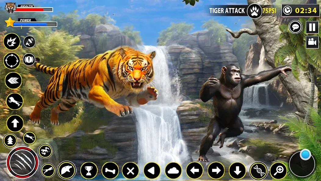 Tiger Simulator Lion games 3D (Тигровый Симулятор Игр Льва 3D)  [МОД Много монет] Screenshot 2