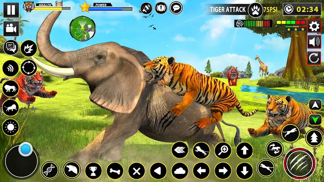 Tiger Simulator Lion games 3D (Тигровый Симулятор Игр Льва 3D)  [МОД Много монет] Screenshot 3