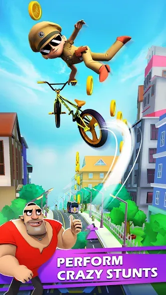 Little Singham Cycle Race (Литл Сингам Велосипедная Гонка)  [МОД Menu] Screenshot 4