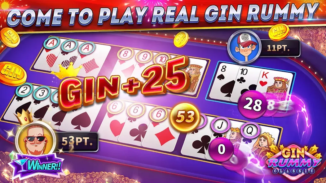 Gin Rummy Online & Offline  [МОД Unlocked] Screenshot 5