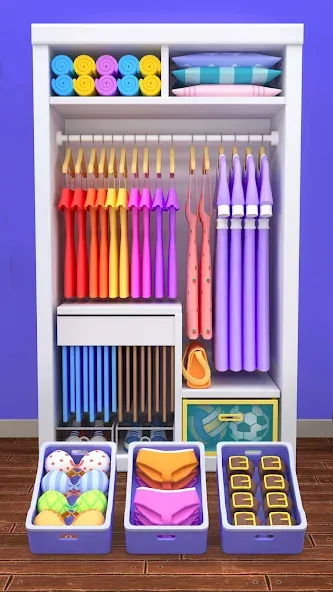 Fill the Closet: Organize Game (Фил зе Клозет)  [МОД Все открыто] Screenshot 2