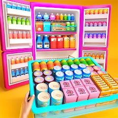 Взломанная Fill Up Fridge：Organizing Game  [МОД Бесконечные деньги] - полная версия apk на Андроид