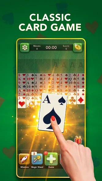 FreeCell Classic Card Game (ФриСел Классическая карточная игра)  [МОД Бесконечные монеты] Screenshot 1