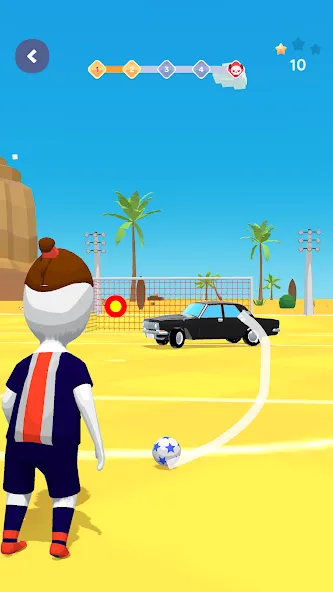 Stickman Freekick: Soccer game  [МОД Бесконечные монеты] Screenshot 4