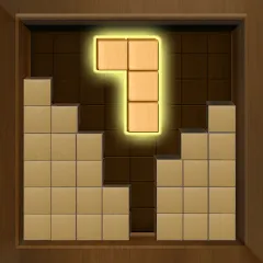 Скачать взломанную Wooden Cube Block Puzzle (Деревянный кубик головоломка)  [МОД Unlimited Money] - последняя версия apk на Андроид