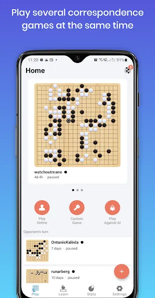 Sente - Online GO (Сенте)  [МОД Бесконечные монеты] Screenshot 1