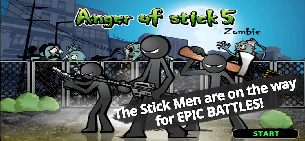 Anger of stick 5 : zombie (Ангер оф стик 5)  [МОД Много монет] Screenshot 1