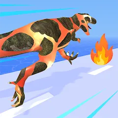 Взлом Dino Evolution Run 3D (Дино Эволюция Ран 3Д)  [МОД Бесконечные деньги] - полная версия apk на Андроид