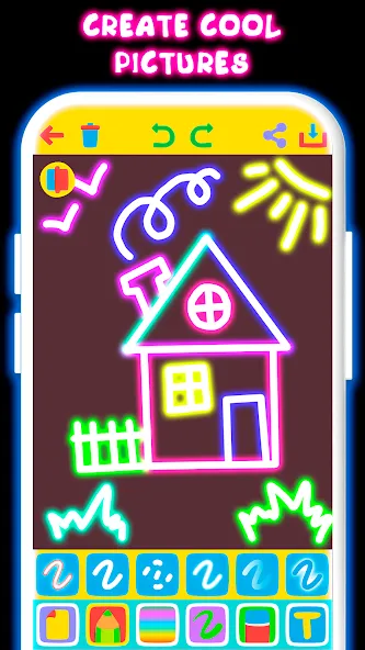 Drawing For Kids - Glow Draw  [МОД Mega Pack] Screenshot 1