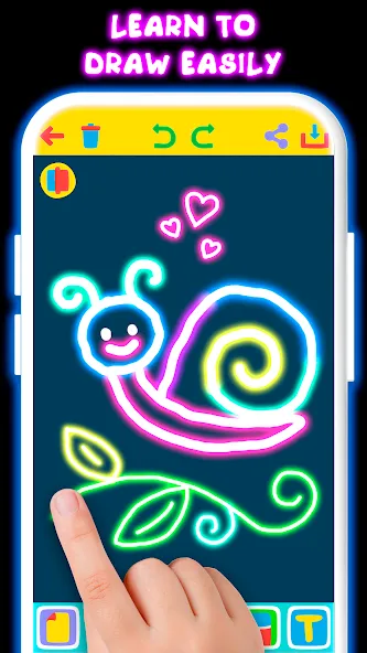 Drawing For Kids - Glow Draw  [МОД Mega Pack] Screenshot 3