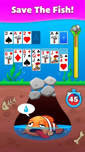 Solitaire Fish  [МОД Unlocked] Screenshot 2