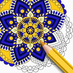 Скачать взломанную Mandala Coloring Book Game (Мандала Книга раскрасок  Игра)  [МОД Unlimited Money] - последняя версия apk на Андроид