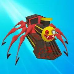 Взломанная Merge Spider Train  [МОД Unlocked] - стабильная версия apk на Андроид