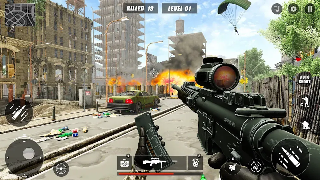 Code of Sniper 3D Gun Shooting  [МОД Бесконечные деньги] Screenshot 2