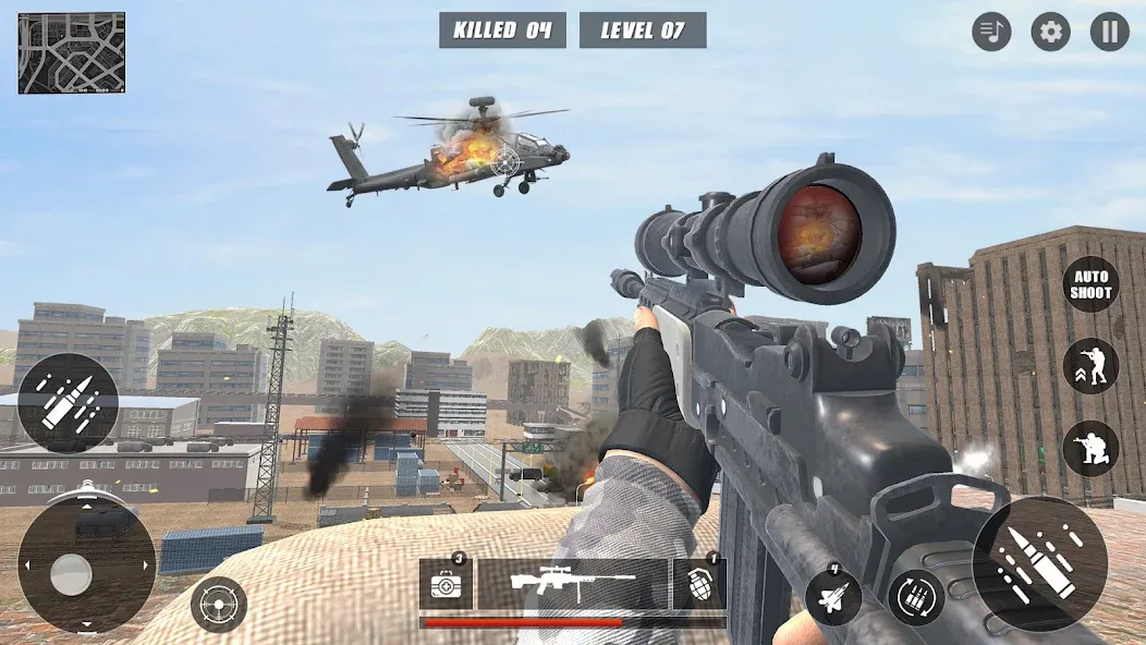 Code of Sniper 3D Gun Shooting  [МОД Бесконечные деньги] Screenshot 3