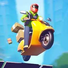 Скачать взломанную Moto City: Mad Bike Delivery (Мото Сити)  [МОД Unlocked] - стабильная версия apk на Андроид