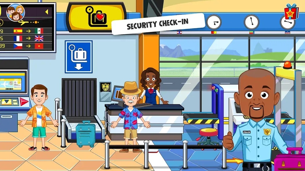 My Town Airport games for kids (Май Таун)  [МОД Много денег] Screenshot 3